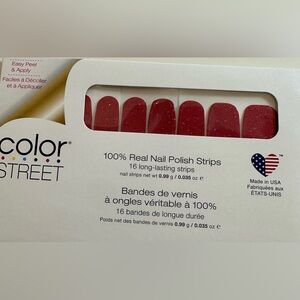 Colorstreet Nose So Bright Glitter Red Nail Polish Strips